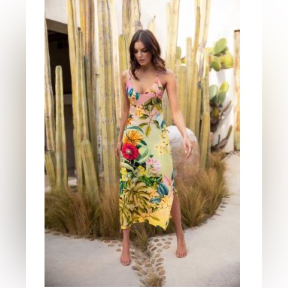 PQ Swim Ella Floral Slip Dress - Picture 2 of 5